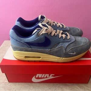 Nike Air Max 1 PRM Mini Swoosh Work Blue DV3050-300 Size 11 NEW Rare